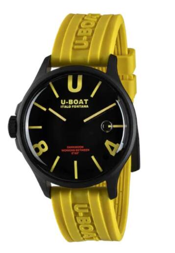 Review U-Boat Capsoil Darkmoon Yellow Curve Quartz 9522 Replica Watch - Click Image to Close